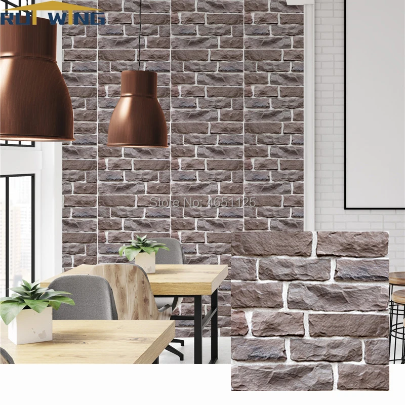 3D Self Adhesive Wall Sticker imitation Brick Stone Decoration Waterproof Home/Office decoration | Дом и сад