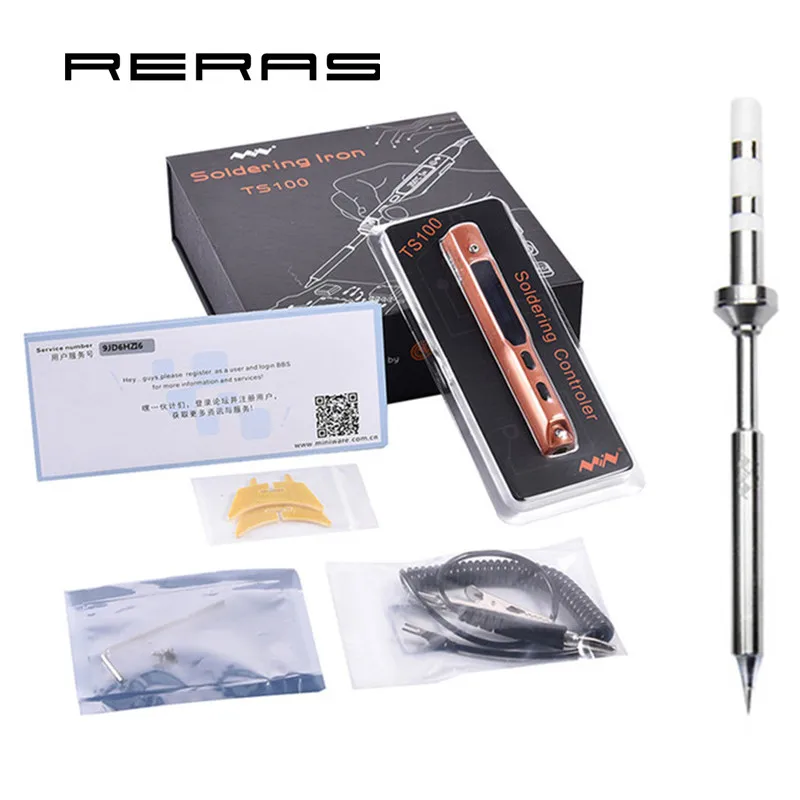 65w 12-24v Up Grade MINI TS100 Digital Soldering Iron Rework Station Electric Tools Kit OLED DC5525 Built-in STM32 Chip TS-I Tip
65w 12-24v Up Grade MINI TS100 Digital Soldering Iron Rework Station Electric Tools Kit OLED DC5525 Built-in STM32 Chip TS-I Tip