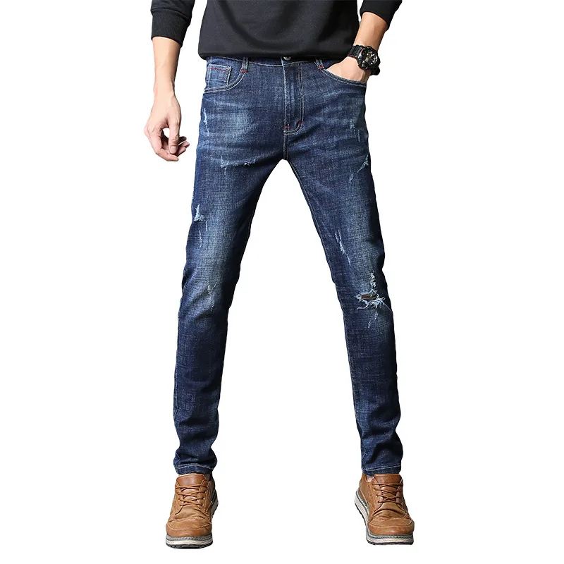 KEGZEIR Spring Winter Stretch Blue Jeans Men Slim Fit Denim Jeans Men Straight Fashion Destroyed Jeans Casual Brand jeans homme
KEGZEIR Spring Winter Stretch Blue Jeans Men Slim Fit Denim Jeans Men Straight Fashion Destroyed Jeans Casual Brand jeans homme