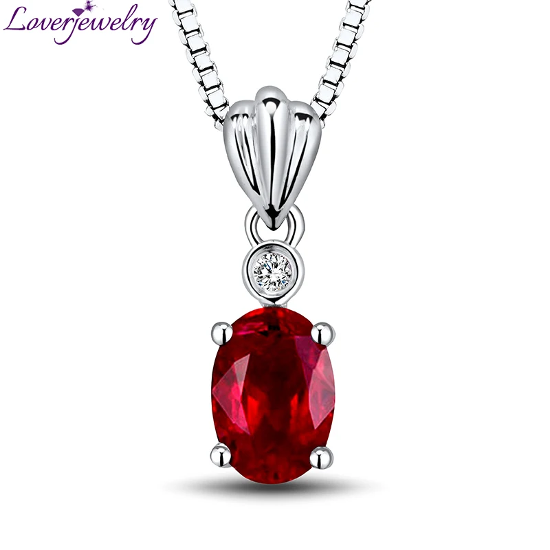 LOVERJEWELRY New Design Oval Ruby Pendant In 18kt White Gold Natural Diamond Pendants Ruby Engagement Jewelry WP057
LOVERJEWELRY New Design Oval Ruby Pendant In 18kt White Gold Natural Diamond Pendants Ruby Engagement Jewelry WP057
