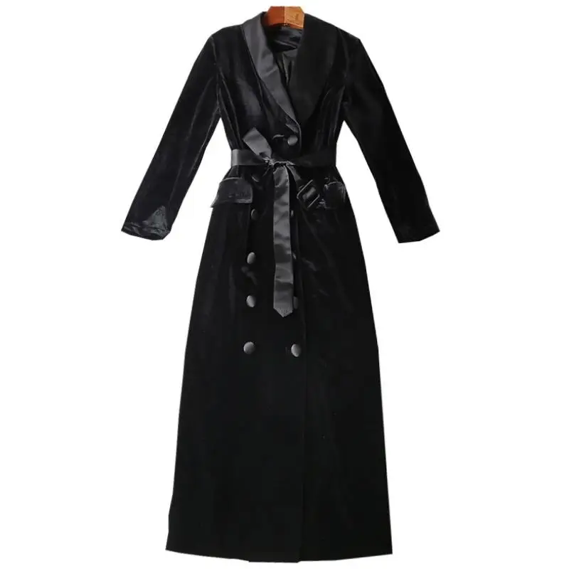 autumn and winter new women's velvet double-breasted longTrench Coat Women plus size
autumn and winter new women's velvet double-breasted longTrench Coat Women plus size