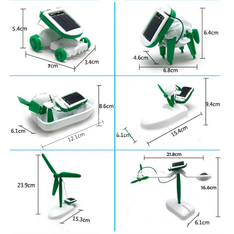 Игрушки на солнечной батарее 6 в 1 Обучающий набор комплект робота сделай сам