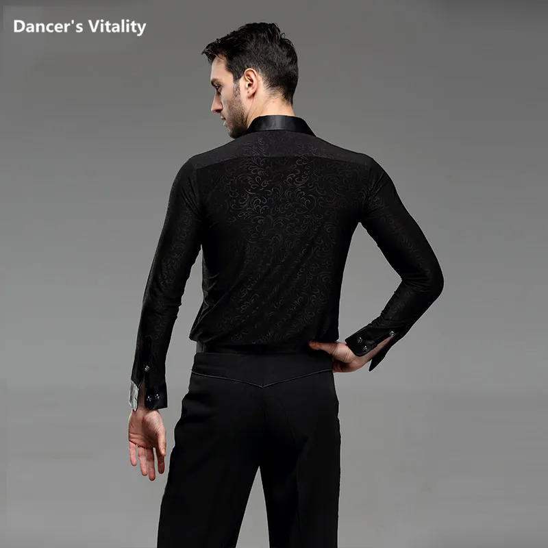 2017Men Professional Latin Dance Shirts Cha-cha Dance Long-Sleeved Shirt Modern Dance Waltz Dance Men Balck Clothing S-XXL
2017Men Professional Latin Dance Shirts Cha-cha Dance Long-Sleeved Shirt Modern Dance Waltz Dance Men Balck Clothing S-XXL
