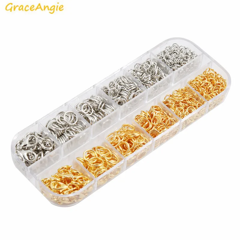 GraceAngie 642pcs Wholesale Jump Ring Lobster Clasps Mixed Sale Multi Size Mixed Necessary Handmade Vintage Jewelry Findings
GraceAngie 642pcs Wholesale Jump Ring Lobster Clasps Mixed Sale Multi Size Mixed Necessary Handmade Vintage Jewelry Findings