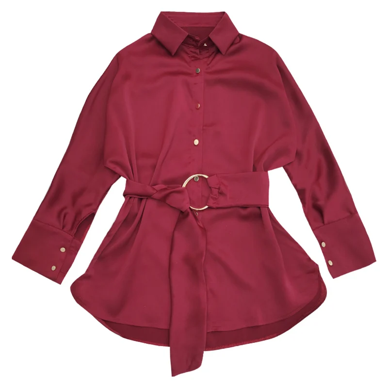 PERHAPS U Women Wine Red Champagne Satin Shirt Turn Down Collar 3/4 Sleeve Work Office Lady B0177
PERHAPS U Women Wine Red Champagne Satin Shirt Turn Down Collar 3/4 Sleeve Work Office Lady B0177