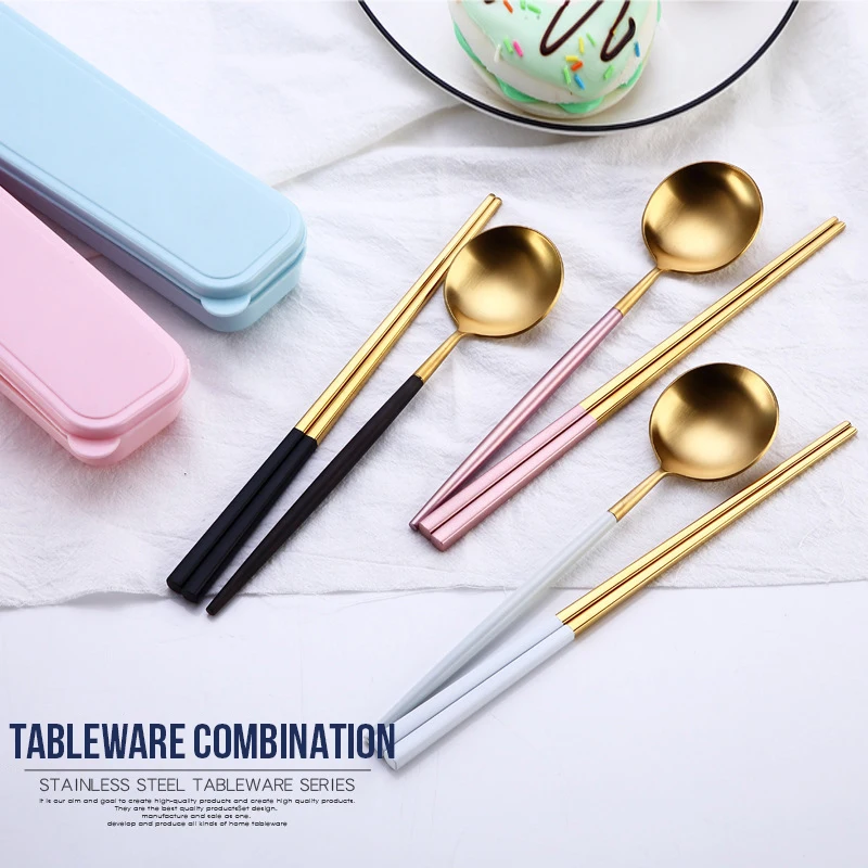 Colorful Spoon Chopsticks Stainless Steel Originality Tableware Coffee Scoop Ice Cream Soup Tea Reusable Spoon Chopsticks
Colorful Spoon Chopsticks Stainless Steel Originality Tableware Coffee Scoop Ice Cream Soup Tea Reusable Spoon Chopsticks