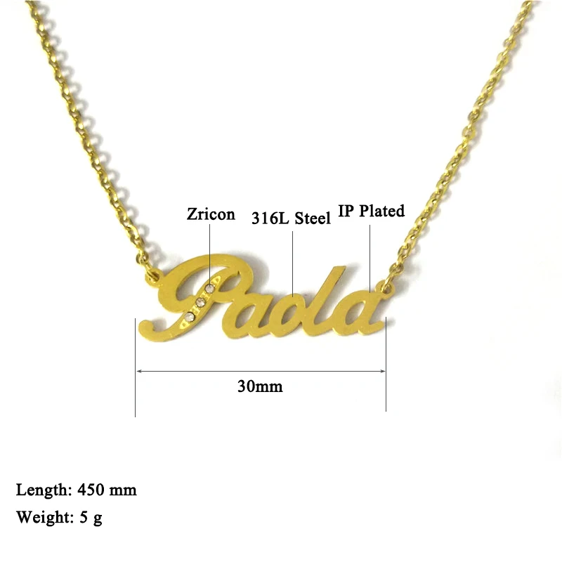 MadApe Stainless Steel Name "Paola" Pendant Necklace For Women Custom Name Necklace,custom Jewelry,customized Any Name Necklace
MadApe Stainless Steel Name "Paola" Pendant Necklace For Women Custom Name Necklace,custom Jewelry,customized Any Name Necklace