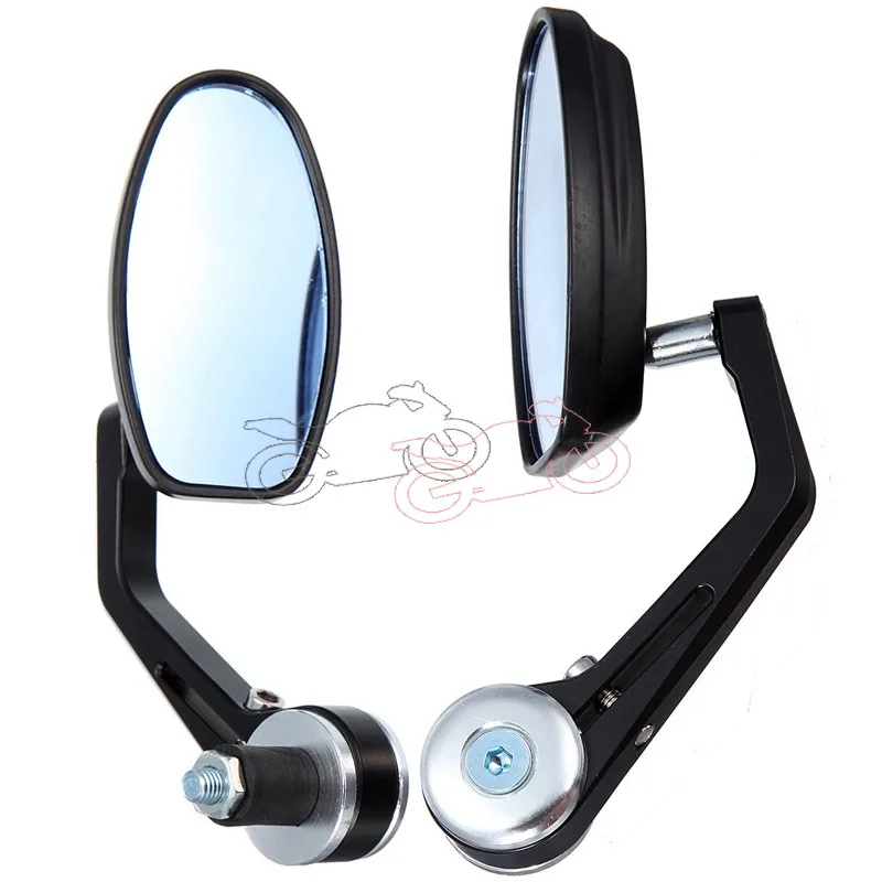 

Silver 360 Angel Adjustable Universal Fit Anti-Glare Aluminium Alloy Bar End Rear View Mirrors 7/8" Handlebar Side Mirror