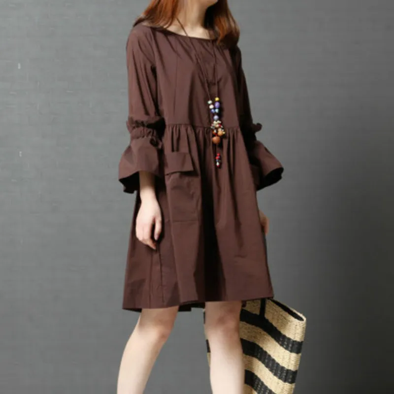 Spring Autumn New Pregnant Wear Clothing Horn Sleeve Maternity Dress Solid Color Large Size Pregnant Woman Loose Tops Dresses
Spring Autumn New Pregnant Wear Clothing Horn Sleeve Maternity Dress Solid Color Large Size Pregnant Woman Loose Tops Dresses