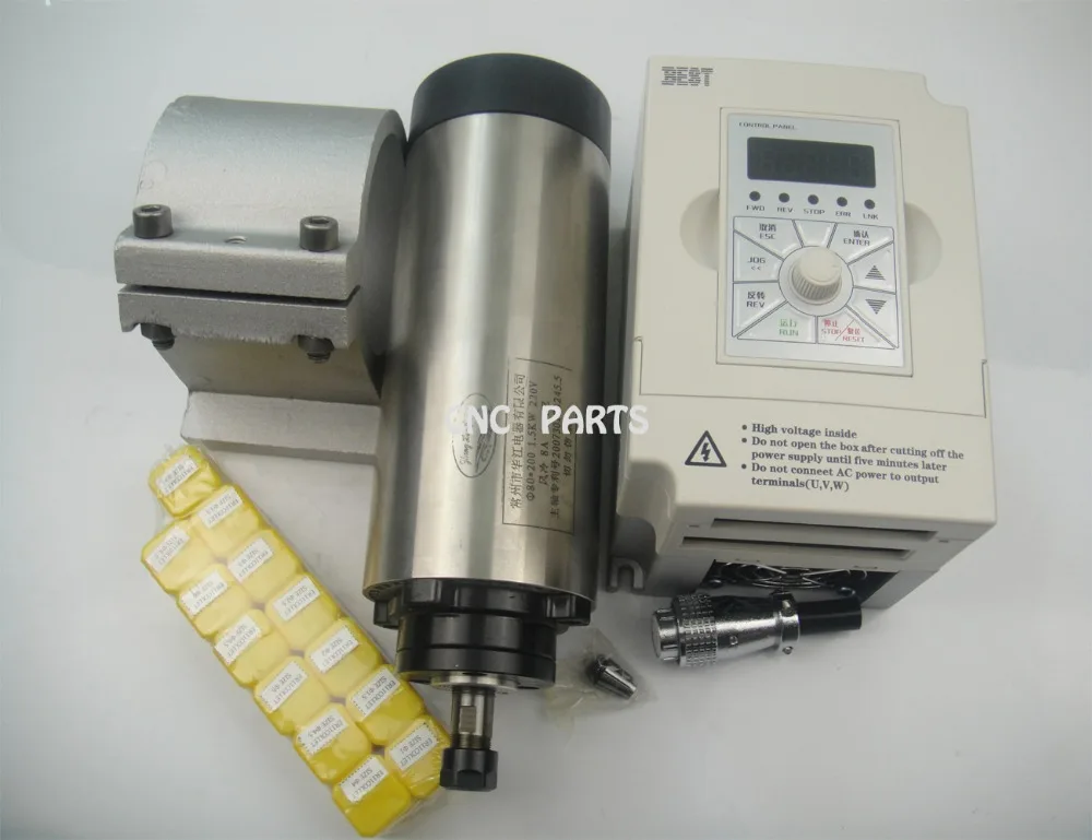 CNC milling spindle ER11 air cooling 1.5KW spindle + 13 pieces ER11 collet+ 1 piece 1.5kw inverter+1 spindle support
CNC milling spindle ER11 air cooling 1.5KW spindle + 13 pieces ER11 collet+ 1 piece 1.5kw inverter+1 spindle support