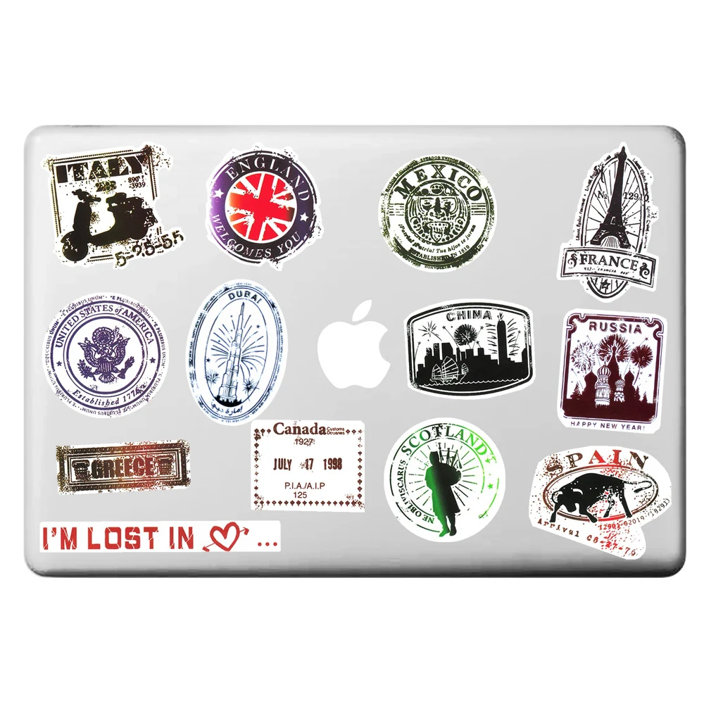 Retro World Trave Stamp PVC Waterproof Notebook Suitcase Luggage On Laptop Stickers For Macbook Pro Skateboard DIY Toys Sticker
Retro World Trave Stamp PVC Waterproof Notebook Suitcase Luggage On Laptop Stickers For Macbook Pro Skateboard DIY Toys Sticker