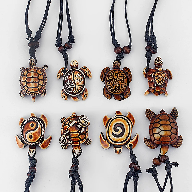 1PCS Ethnic Tribal Faux Yak Bone Sea Turtle Pendants Adjustable Cotton Rope Mascot Amulet Necklace Gifts For Women
1PCS Ethnic Tribal Faux Yak Bone Sea Turtle Pendants Adjustable Cotton Rope Mascot Amulet Necklace Gifts For Women