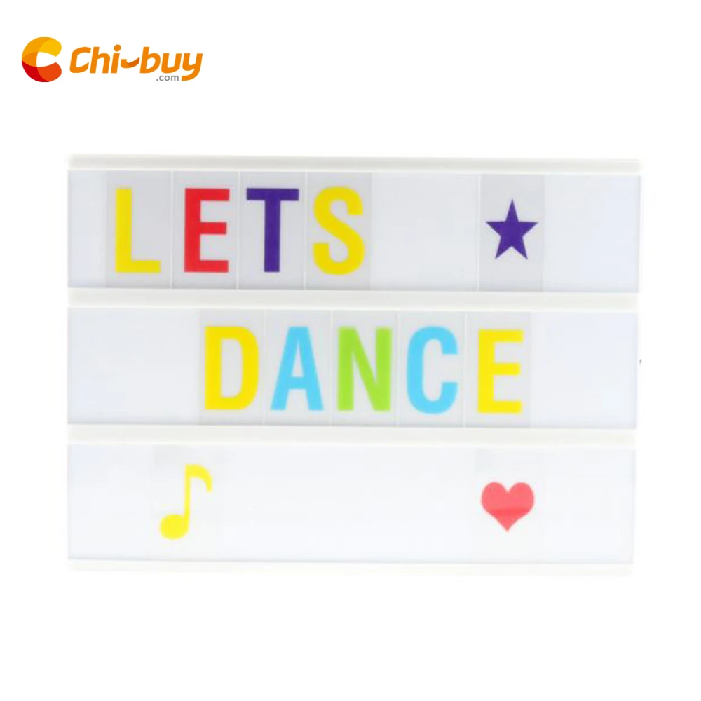CHIBUY A4 size LED Cinematic Light Box with 85 PCS BLACK Letters Cards, BATTERY or USB PORT Powered Cinema Lightbox
CHIBUY A4 size LED Cinematic Light Box with 85 PCS BLACK Letters Cards, BATTERY or USB PORT Powered Cinema Lightbox