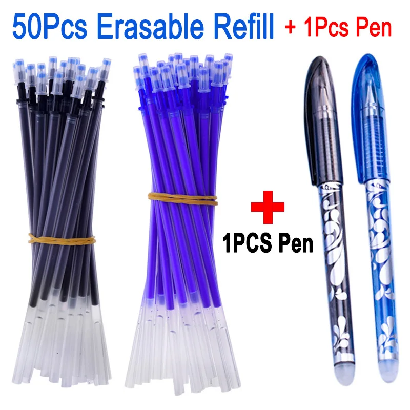 DELVTCH 51Pcs/Set Erasable Gel Pen Refill Rod 0.5mm Needle Tip Blue Black Ink School Office Writing Accessories Stationery 13CM
DELVTCH 51Pcs/Set Erasable Gel Pen Refill Rod 0.5mm Needle Tip Blue Black Ink School Office Writing Accessories Stationery 13CM