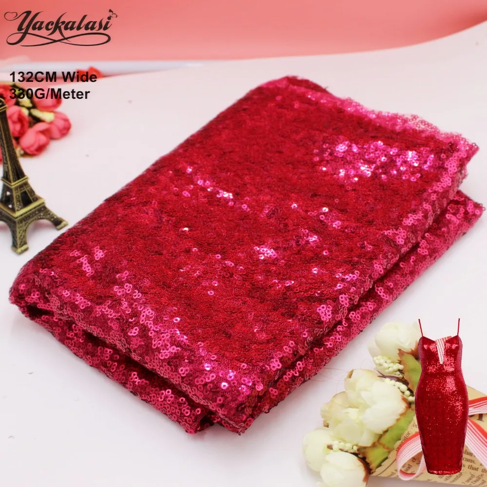 YACKALASI Sequined Lace Fabric Fuchsia Pink Allovered Sequin Embroidered Fabric Night Dress Fabrics Christmas Decoration 130CM
YACKALASI Sequined Lace Fabric Fuchsia Pink Allovered Sequin Embroidered Fabric Night Dress Fabrics Christmas Decoration 130CM