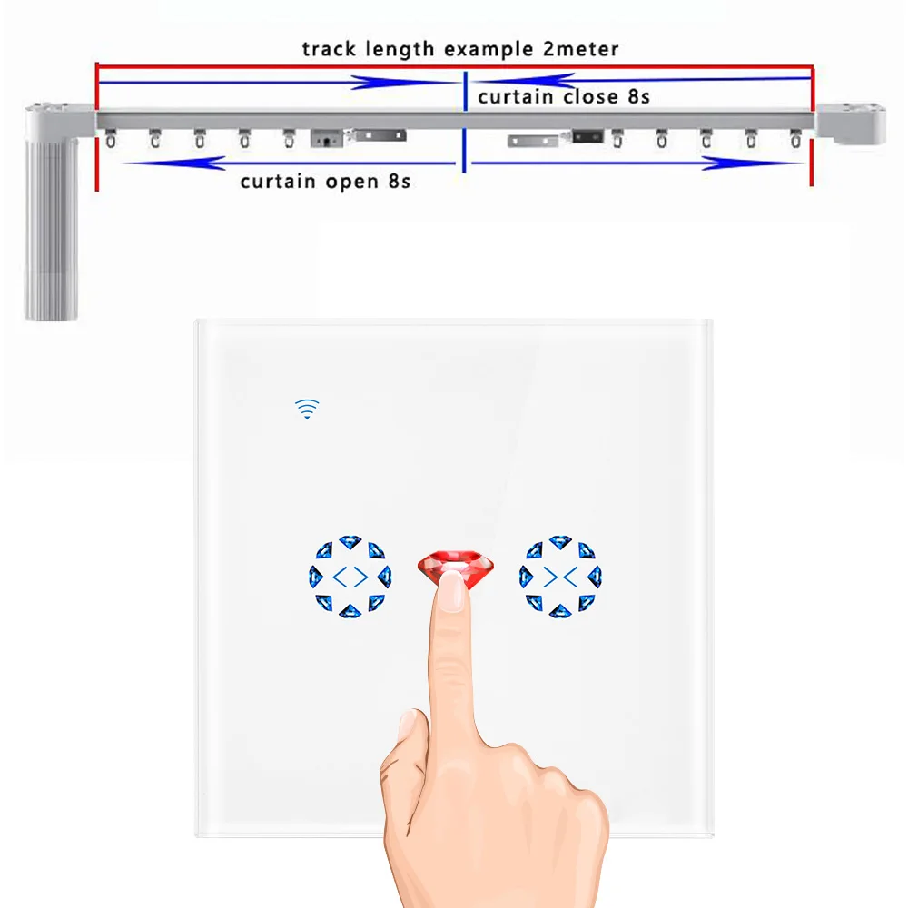 WiFi Curtain Switch for Electric Motorized Curtain Blind Roller Shutter Door Motor Touch Switch For Alexa Google Home
WiFi Curtain Switch for Electric Motorized Curtain Blind Roller Shutter Door Motor Touch Switch For Alexa Google Home