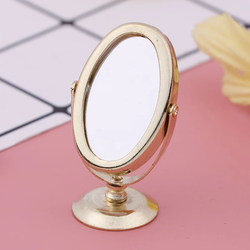 New 1/12 Doll House Miniature Vintage Golden Vanity Mini Mirror Dolls Bathroom Furniture Toy Accessories
New 1/12 Doll House Miniature Vintage Golden Vanity Mini Mirror Dolls Bathroom Furniture Toy Accessories