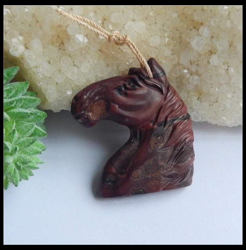 Sale 1pcs Natural Stone Chohua Jasper Handmade Horse Head Pendant Bead 36x30x5mm 9.8g
Sale 1pcs Natural Stone Chohua Jasper Handmade Horse Head Pendant Bead 36x30x5mm 9.8g