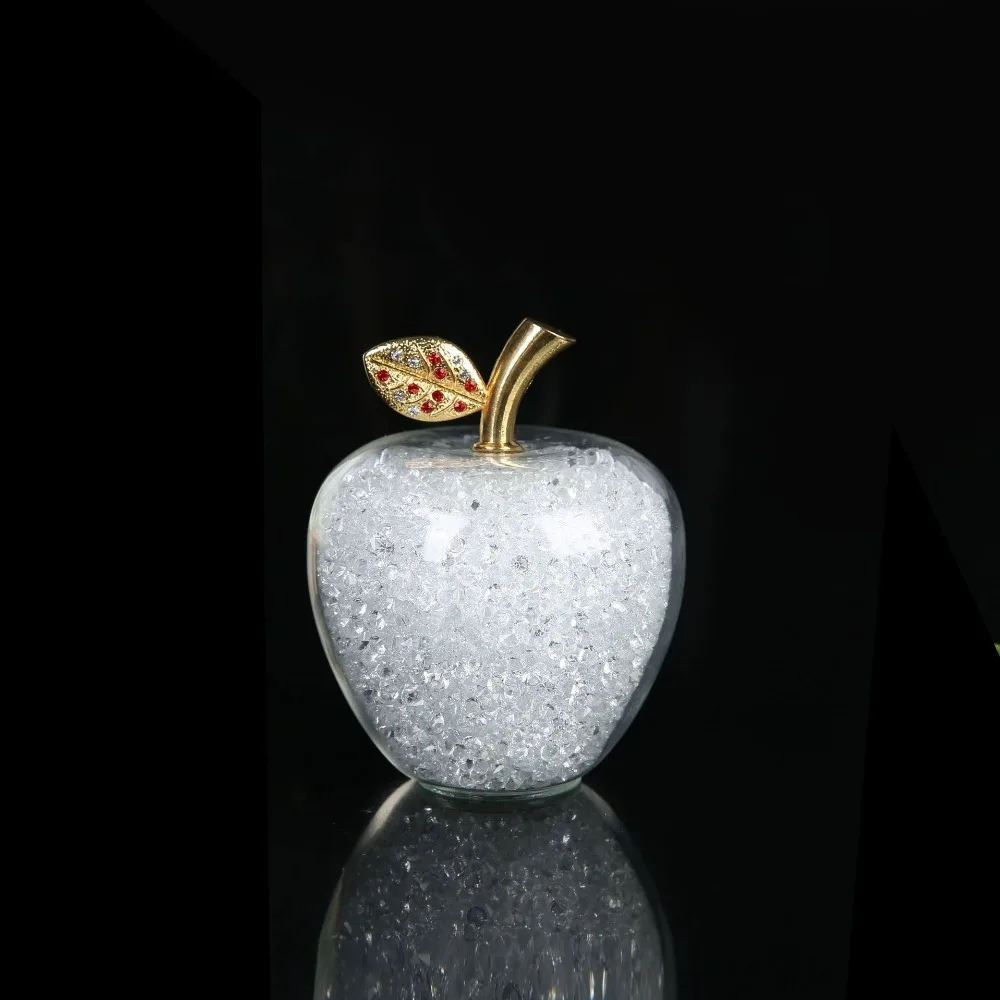 Crystal Crafts Glass Apple Paperweight With Rhinestones Diamonds Natural Stone Home Decor Ornaments Fruit Figurines Xmas Gift
Crystal Crafts Glass Apple Paperweight With Rhinestones Diamonds Natural Stone Home Decor Ornaments Fruit Figurines Xmas Gift
