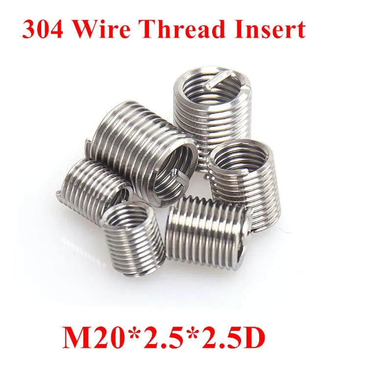20 шт. M20 * 2,5 * 2.5D вставка из проволоки 304 нержавеющая сталь M20 винтовая втулка, m20 * 2.5D проволока винтовая втулка резьба ремонт вставка
20 шт. M20 * 2,5 * 2.5D вставка из проволоки 304 нержавеющая сталь M20 винтовая втулка, m20 * 2.5D проволока винтовая втулка резьба ремонт вставка