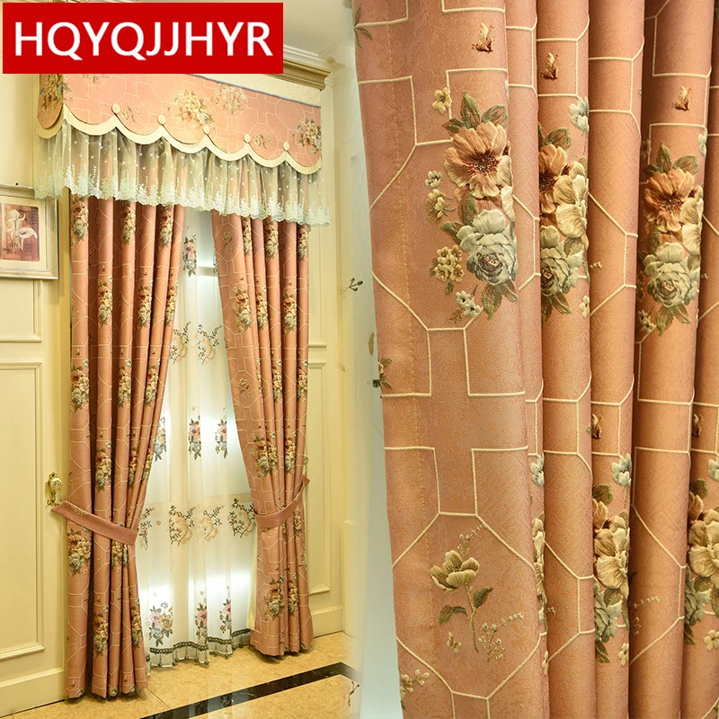 European top luxury pink blue cream color blackout bedroom 3D curtains window curtain living room window curtain hotel
European top luxury pink blue cream color blackout bedroom 3D curtains window curtain living room window curtain hotel