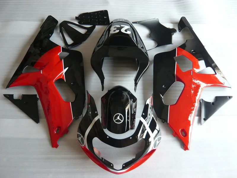 Комплект обтекателей под давлением для GSXR600 750 K1 01 02 03 GSXR 600 GSXR750 2001 2002 2003 ABS красный