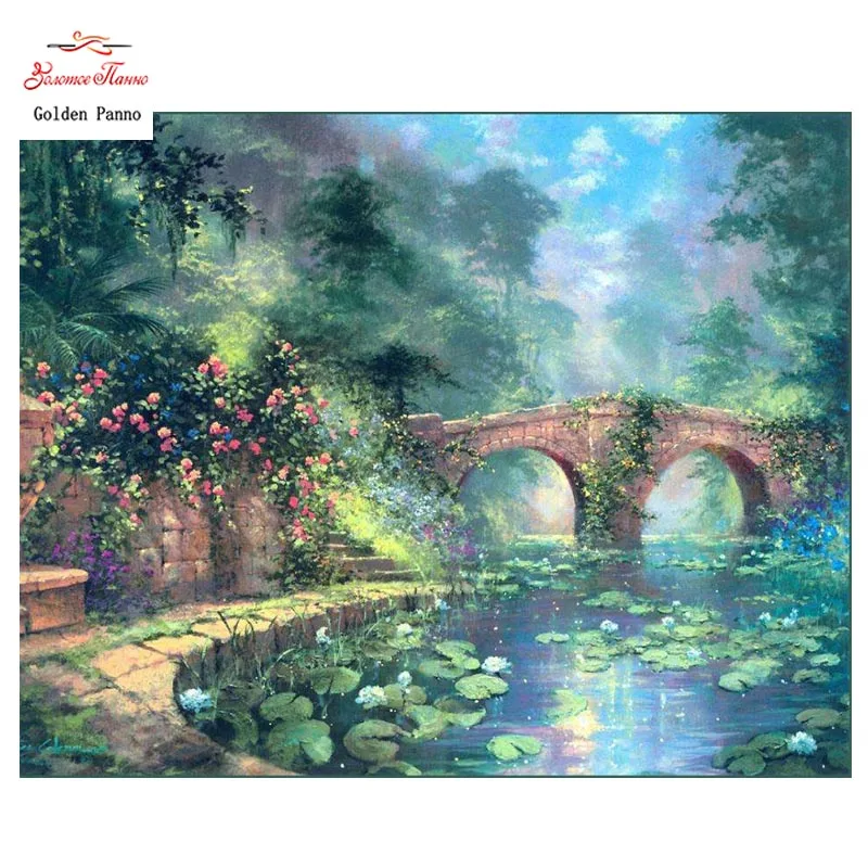 Golden Panno DIY DMC 14CT 11CT DMC hand made cross stitch kits Needlework embroidery wall decoration Beautiful bridge 0713
Golden Panno DIY DMC 14CT 11CT DMC hand made cross stitch kits Needlework embroidery wall decoration Beautiful bridge 0713