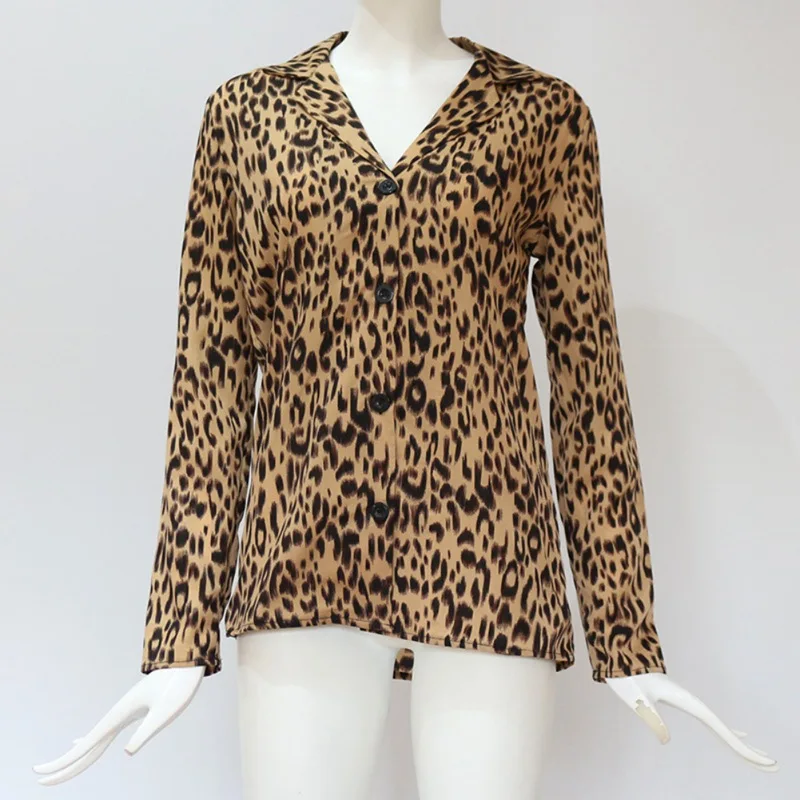 Long Sleeve Leopard Blouse Shirt Women Summer Chiffon Turn-Down Collar Party Top Loose Streetwear Female Plus Size Blusas
Long Sleeve Leopard Blouse Shirt Women Summer Chiffon Turn-Down Collar Party Top Loose Streetwear Female Plus Size Blusas