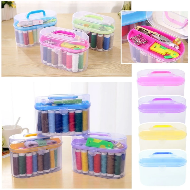 Sewing Kit Tool Storage Box Needle Thread Scissor Organizer Medicine Container
Sewing Kit Tool Storage Box Needle Thread Scissor Organizer Medicine Container