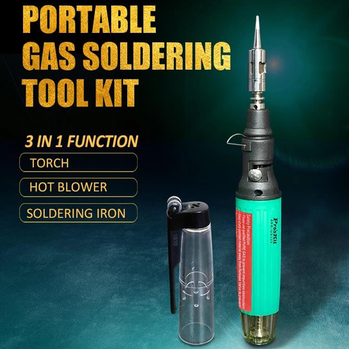 Pro'sKit 1PK GS003 портативный газовый SolderingTool Kit факел пайки 2 в 1 дизайн неэлектрический паяльник сварочный