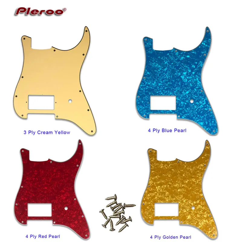 Pleroo Custom Guitar Parts для США/Мексики 11 отверстий Strat spec Blank Pickguard с мостом PAF Humbucker