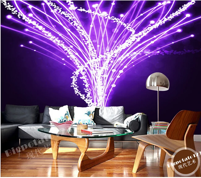 The latest custom 3D murals, purple fantasy dynamic line abstract wallpaper, KTV bar background wall paper
The latest custom 3D murals, purple fantasy dynamic line abstract wallpaper, KTV bar background wall paper