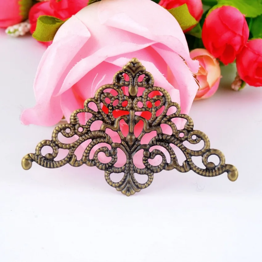 MIAOCHI Retail 5Pcs Bronze Tone Filigree Wraps Connectors Metal Crafts Gift Decoration DIY Findings 4.8x7.5cm F0378
MIAOCHI Retail 5Pcs Bronze Tone Filigree Wraps Connectors Metal Crafts Gift Decoration DIY Findings 4.8x7.5cm F0378
