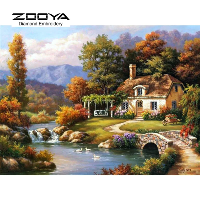 5D DIY Diamond Embroidery Painting Cross Stitch Mountain Houses Home Decoration Full Mosaic Crafts 3d Kit For Needlework BJ280
5D DIY Diamond Embroidery Painting Cross Stitch Mountain Houses Home Decoration Full Mosaic Crafts 3d Kit For Needlework BJ280