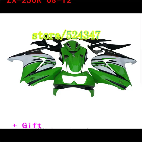 Personalizar el envio de plastico para For Kawasaki Ninja 250R 2008 2012 EX250 08-12 ZX 250R verde blanco de carenado set
Personalizar el envio de plastico para For Kawasaki Ninja 250R 2008 2012 EX250 08-12 ZX 250R verde blanco de carenado set