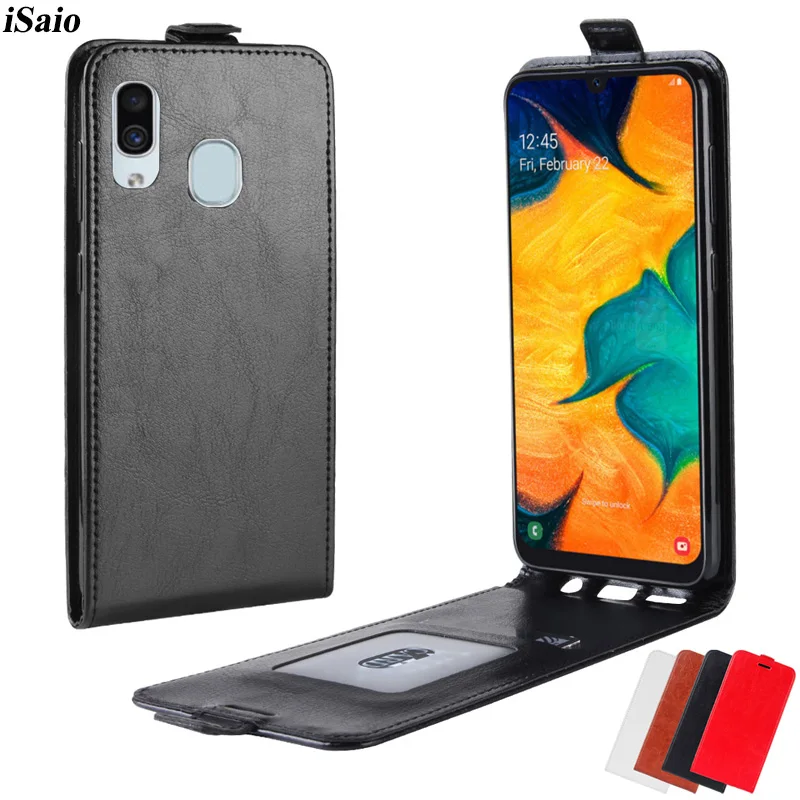 Флип чехол из ТПУ для Samsung Galaxy A30 A10 A20 A40 A50 с отделениями карт кожаный