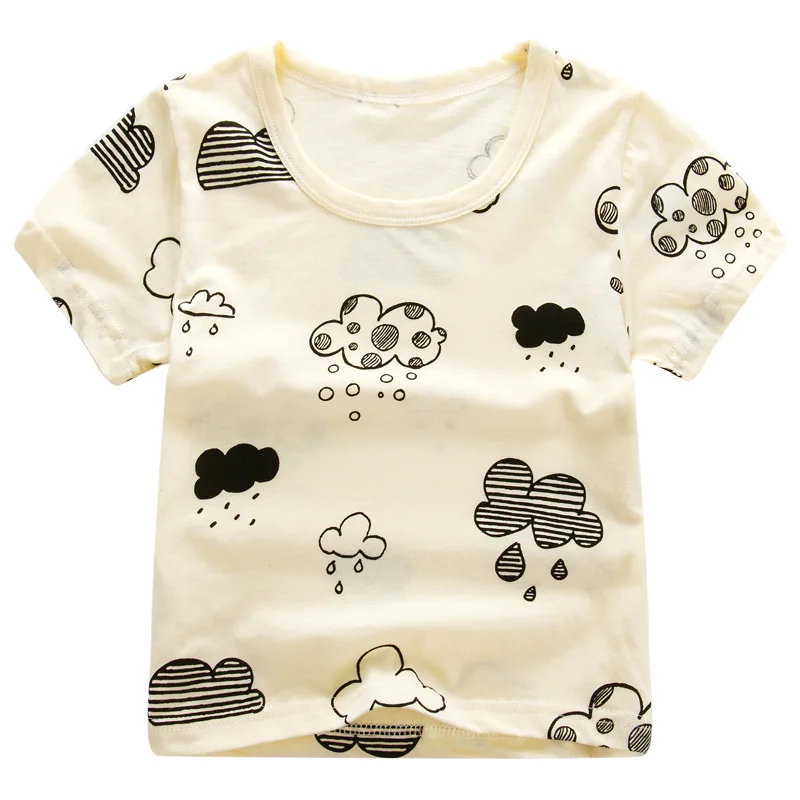 Летние детские футболки для мальчиков одежда с принтом динозавра девочек