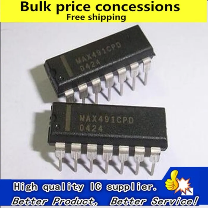 Freeshipping 10pcs/50pcs/100pcs MAX491CSD MAX491ECSD DIP-14 goodquality