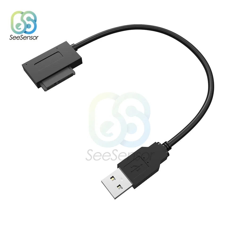 USB 2.0 to 13Pin SATA Hard Drive Adapter Cable Connector Black Slimline for Laptop CD DVD Optical Drive No Need Power Supply
USB 2.0 to 13Pin SATA Hard Drive Adapter Cable Connector Black Slimline for Laptop CD DVD Optical Drive No Need Power Supply