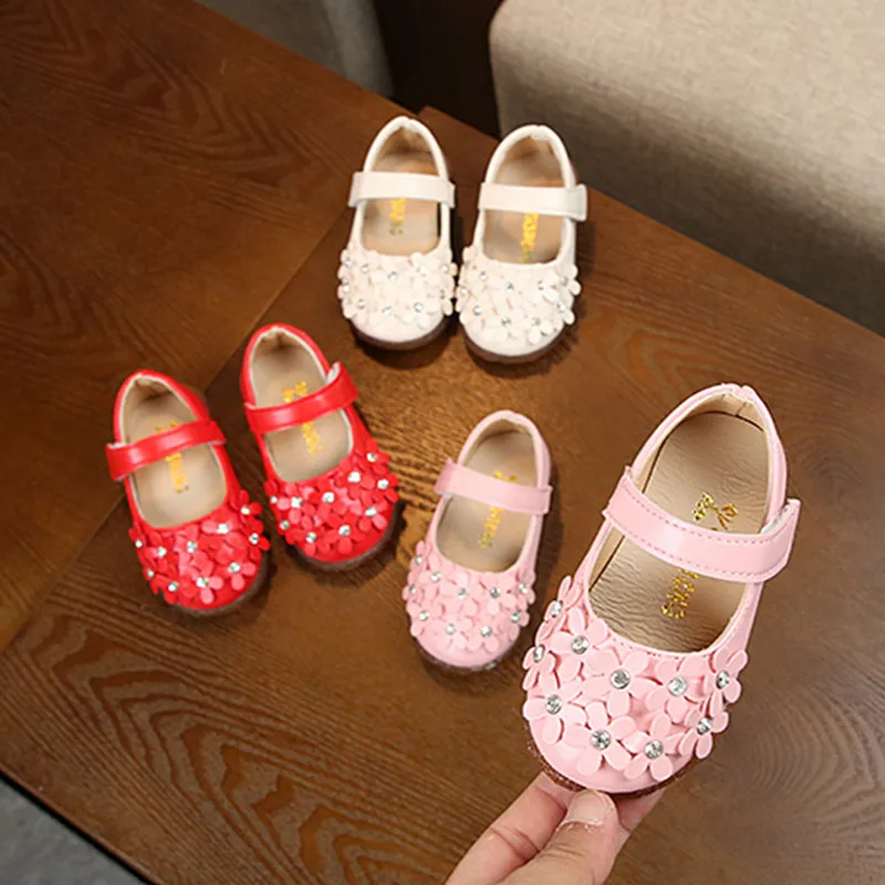 Girls Shoes Baby Toddlers Princess Shoes Flowes Single Shoe Bling Flats Children Mary Janes New Style White Red Pink 1-3Y
Girls Shoes Baby Toddlers Princess Shoes Flowes Single Shoe Bling Flats Children Mary Janes New Style White Red Pink 1-3Y