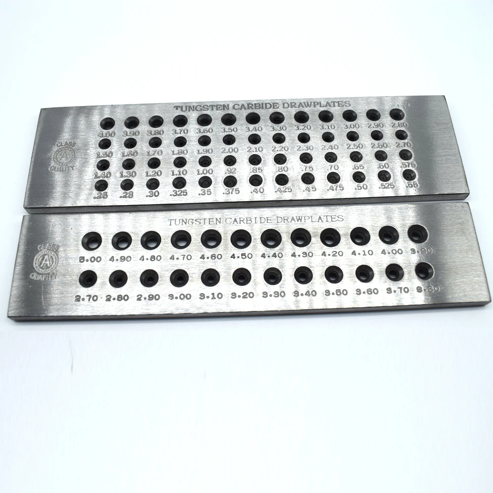 0.26-4.0MM Round Wire Draw plate Goldsmith Drawplate 52 Holes Jewerly Wire Tool
0.26-4.0MM Round Wire Draw plate Goldsmith Drawplate 52 Holes Jewerly Wire Tool