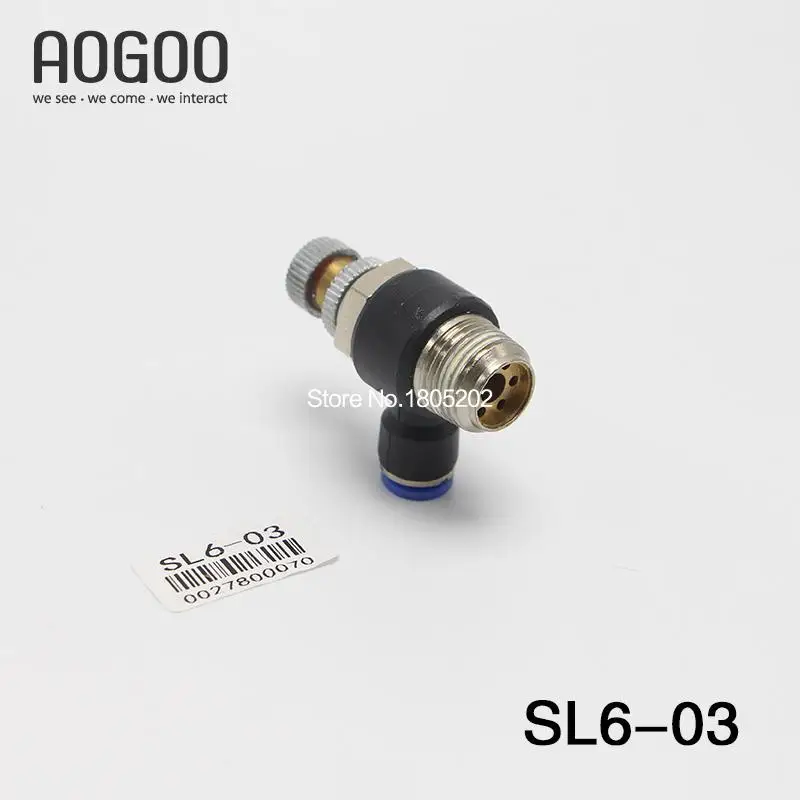 5Pcs/lot Tube 6mm Thread G 3/8 Pneumatic throttle valve Fitting SL series pneumatically Quick Connector exhaust valve SL6-03
5Pcs/lot Tube 6mm Thread G 3/8 Pneumatic throttle valve Fitting SL series pneumatically Quick Connector exhaust valve SL6-03