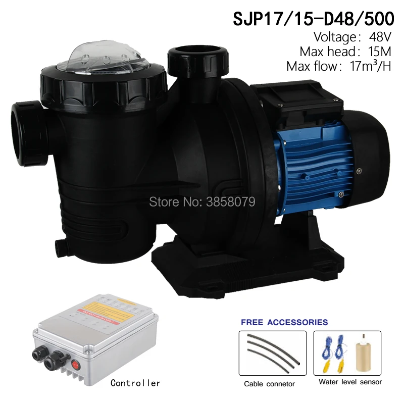 

48V 500w Solar Swimming Pool Pump , solar powered pool pump, solar pool pumps,dc pool pump SJP17/15-D48/500