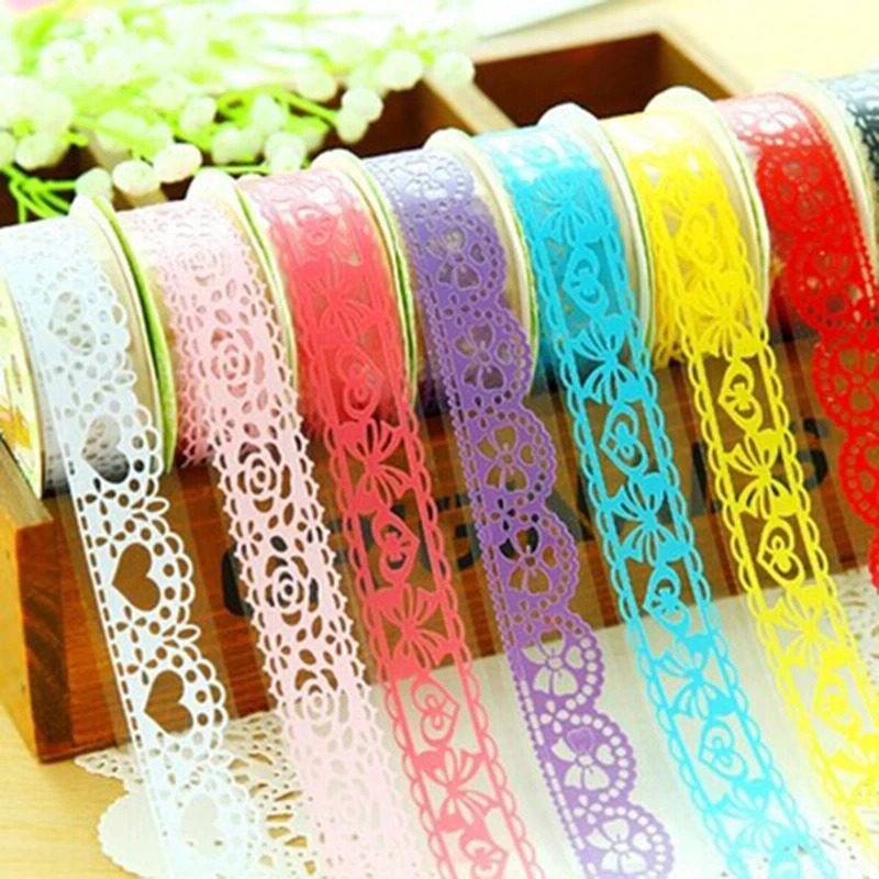 18mm*1M Colorful DIY Lace Washi Tape Decorative Stickers for Scrapbooking Transparent PVC Tape Adhesive Ornament Hollow Tapes
18mm*1M Colorful DIY Lace Washi Tape Decorative Stickers for Scrapbooking Transparent PVC Tape Adhesive Ornament Hollow Tapes