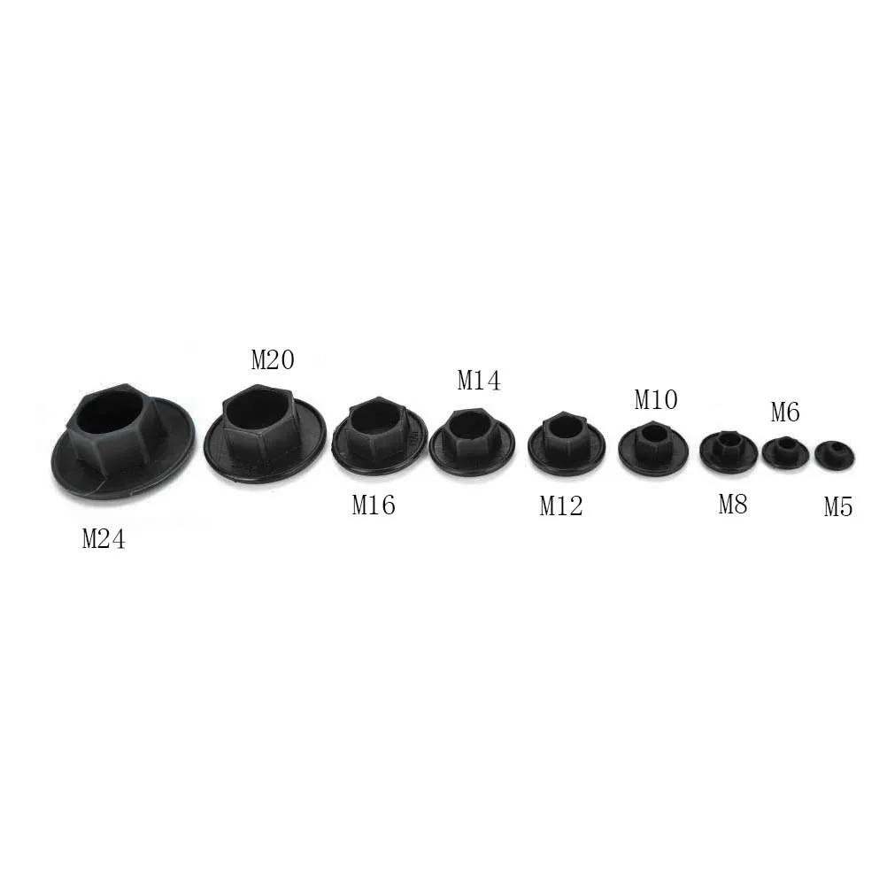 20PCS Black Hex Socket Allen Bolt Screw Nut Hexagon Head Cover Cap Protector Fasteners Screws Covers Caps M5-24 | Обустройство дома