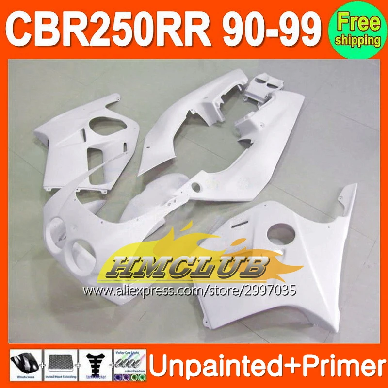 

Bodys Unpainted+Primer Fairing For HONDA CBR250RR MC22 90-99 CBR 250RR CBR250 RR 90 91 92 93 94 95 96 97 98 99 Fairings