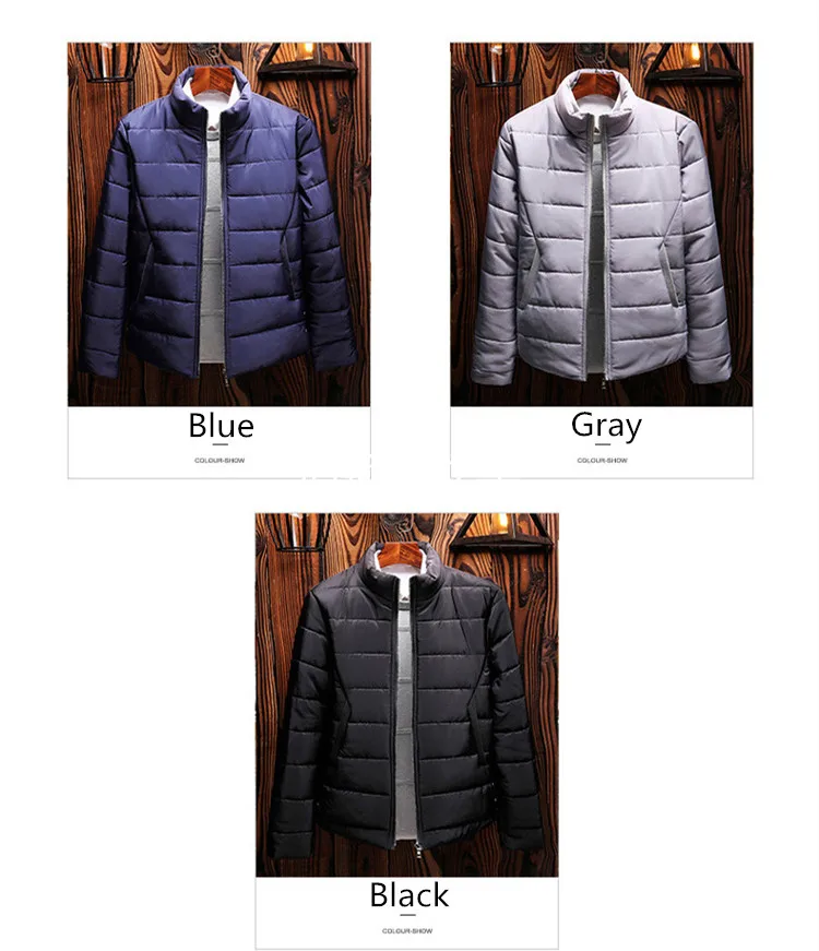 Loldea Men's Winter solid-color stand-up parkas slim fit padded down cotton suit windproof Casual Jacket Man Winter Parkas
Loldea Men's Winter solid-color stand-up parkas slim fit padded down cotton suit windproof Casual Jacket Man Winter Parkas