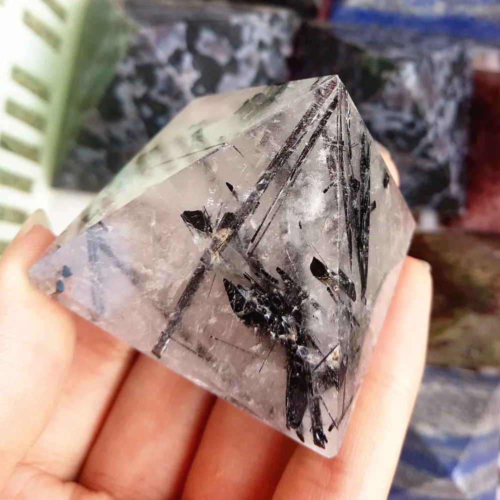 5cm Aphrizite stone crystal pyramid natural black hair quartz pyramid stones and crystals obelisk point Healing lucky Mascot
5cm Aphrizite stone crystal pyramid natural black hair quartz pyramid stones and crystals obelisk point Healing lucky Mascot