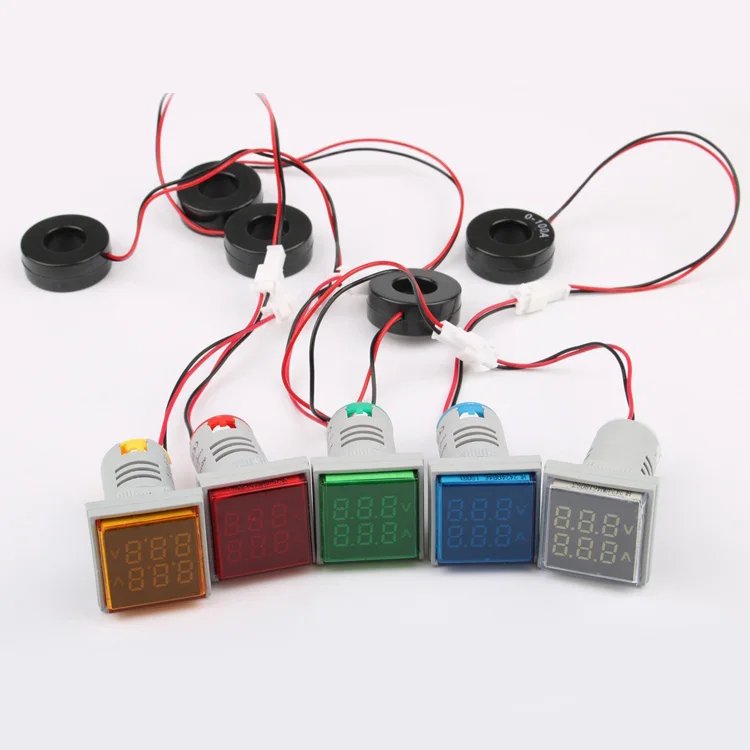 AD16-22FVA 22mm Square LED Digital Dual Display Voltmeter Ammeter Voltage Gauge Current Meter AC 60-500V 0-100A
AD16-22FVA 22mm Square LED Digital Dual Display Voltmeter Ammeter Voltage Gauge Current Meter AC 60-500V 0-100A