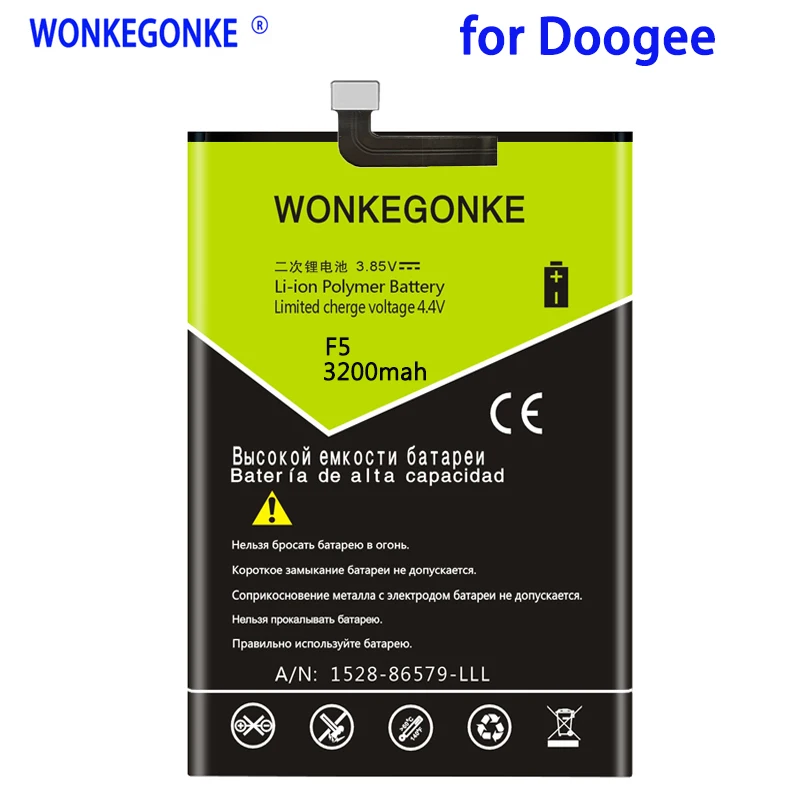 Аккумулятор WONKEGONKE 3200 мА · ч Для Doogee F5, высококачественный аккумулятор мобильный телефон с номером отслеживания
Аккумулятор WONKEGONKE 3200 мА · ч Для Doogee F5, высококачественный аккумулятор мобильный телефон с номером отслеживания
